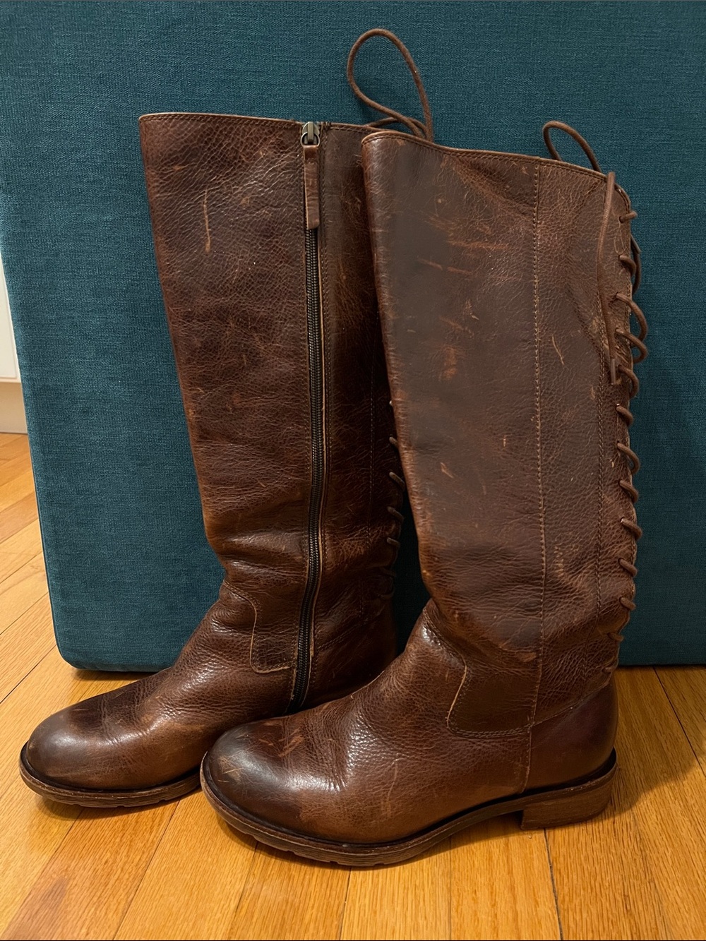 Sofft Leather Riding Boots, 8, Brown